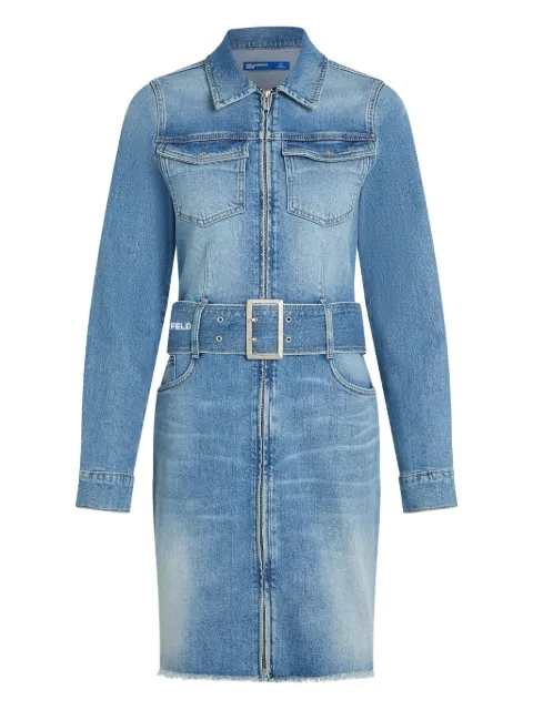 Karl Lagerfeld Jeans belted zip-front denim dress