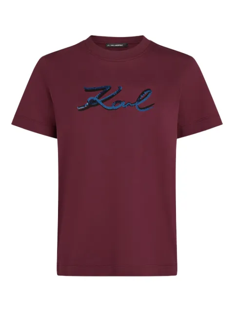 Karl Lagerfeld playera con logo de lentejuelas