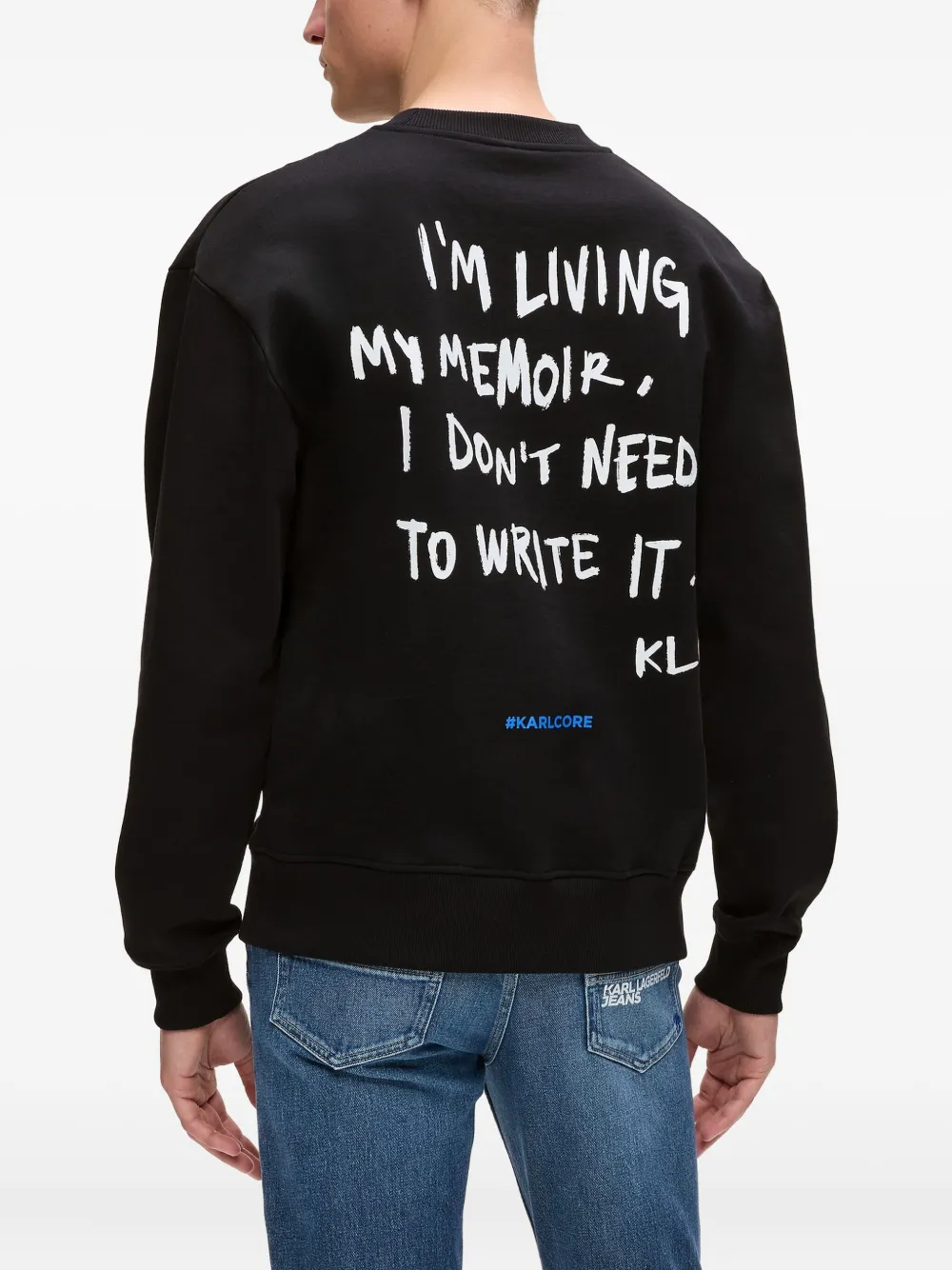 Karl Lagerfeld Jeans Sweater met logoprint Zwart