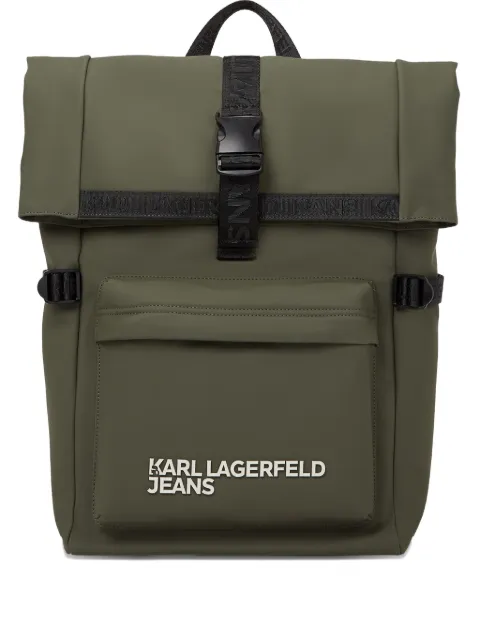 Karl Lagerfeld Jeans roll-top buckle backpack
