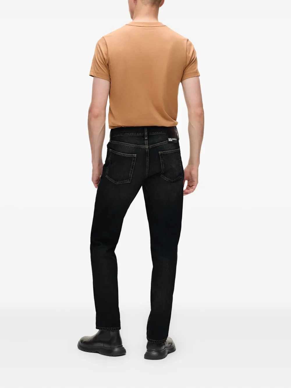 Karl Lagerfeld Jeans Straight-leg Jeans In Black