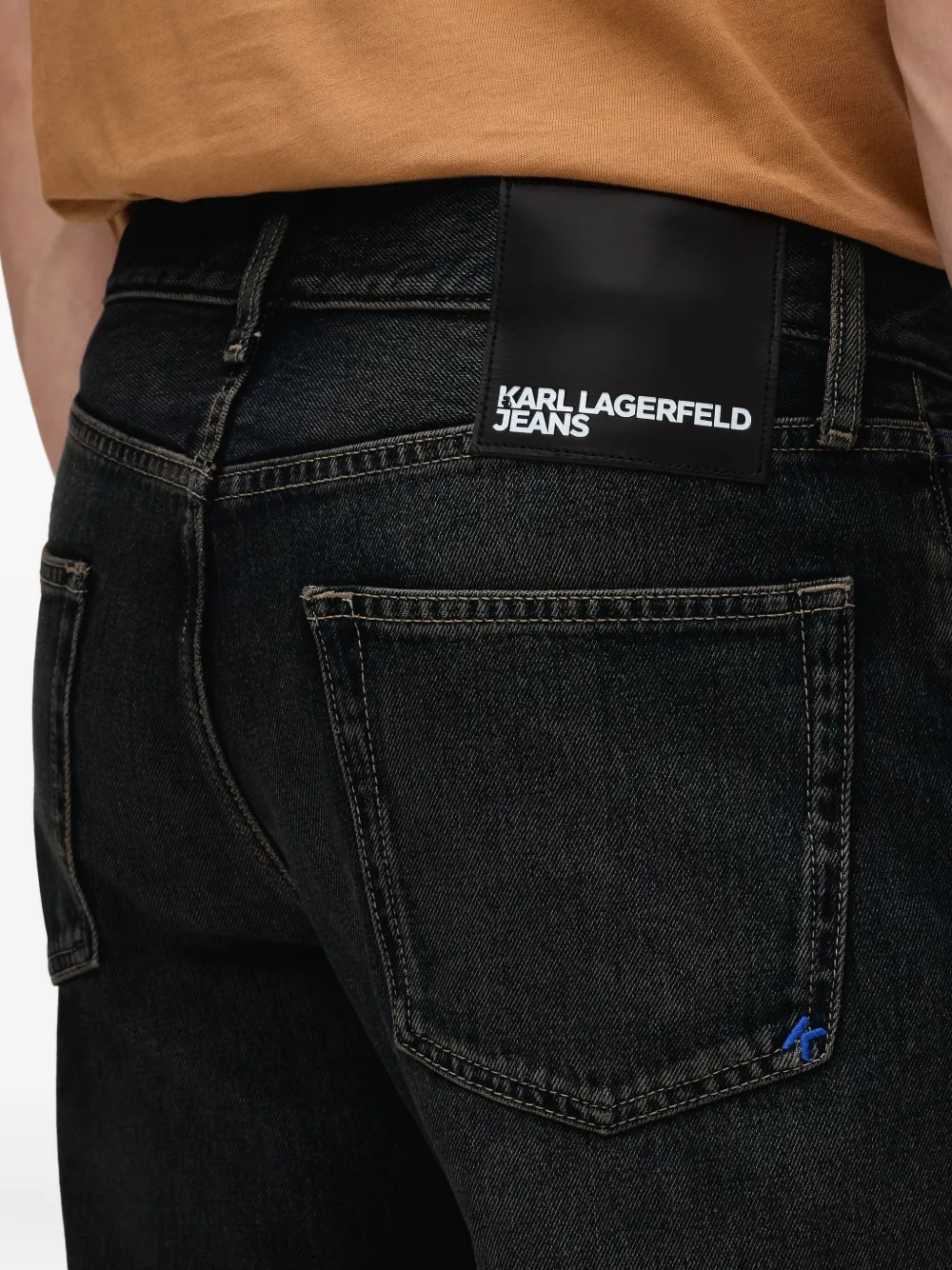Karl Lagerfeld Jeans Straight-leg Jeans In Black