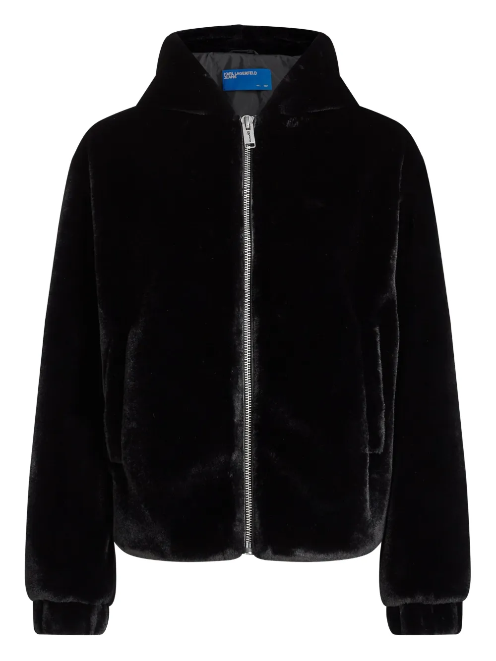 Karl Lagerfeld Jeans chamarra con capucha y cierre | negro | Image 1