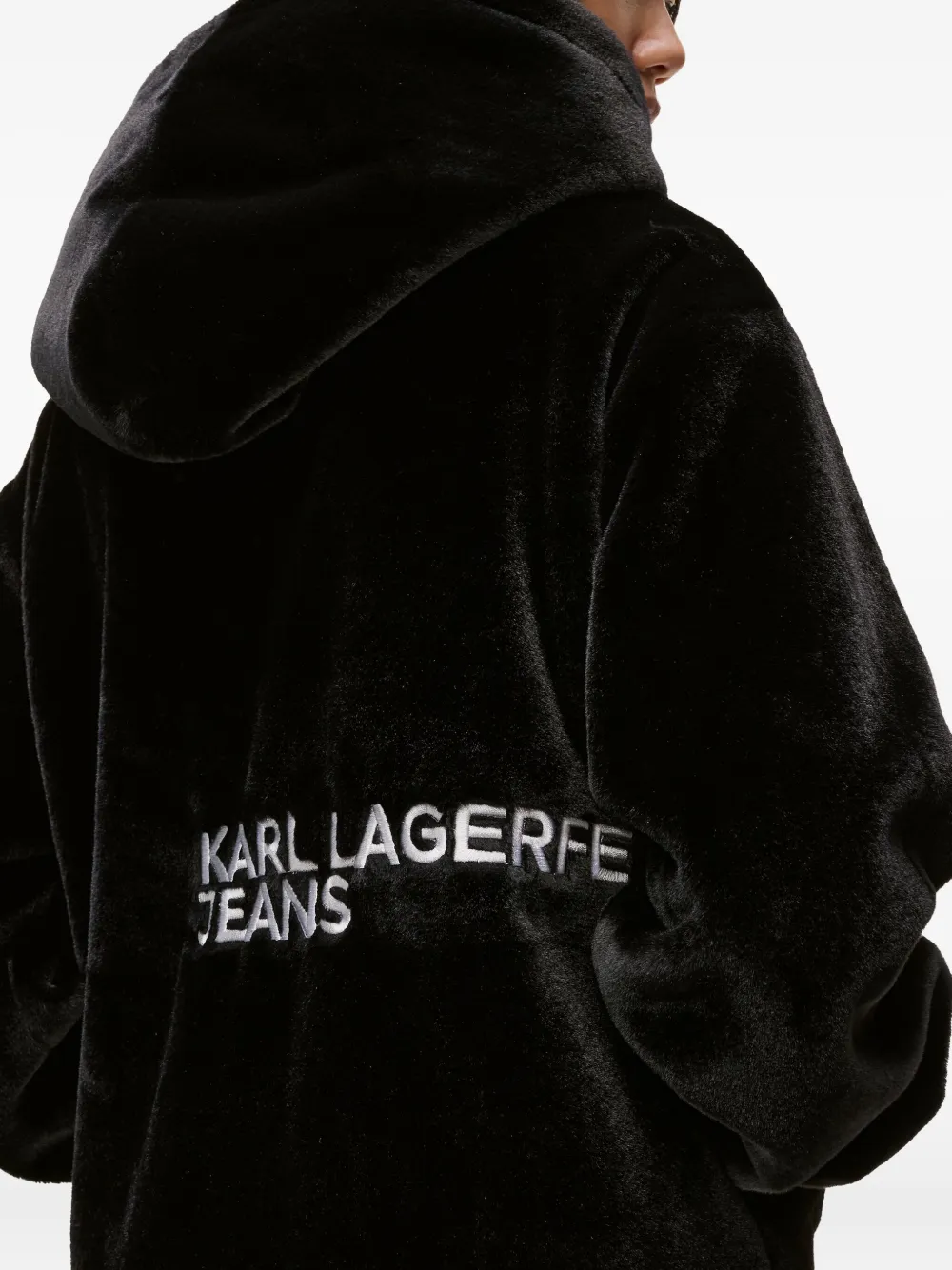 Karl Lagerfeld Jeans Jack met capuchon Zwart