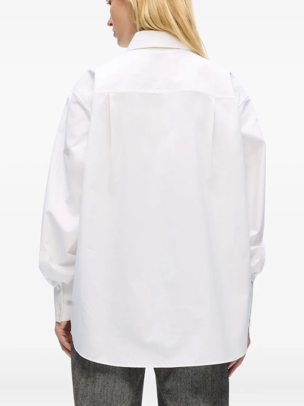 Karl Lagerfeld Overhemd met geborduurd logo Wit