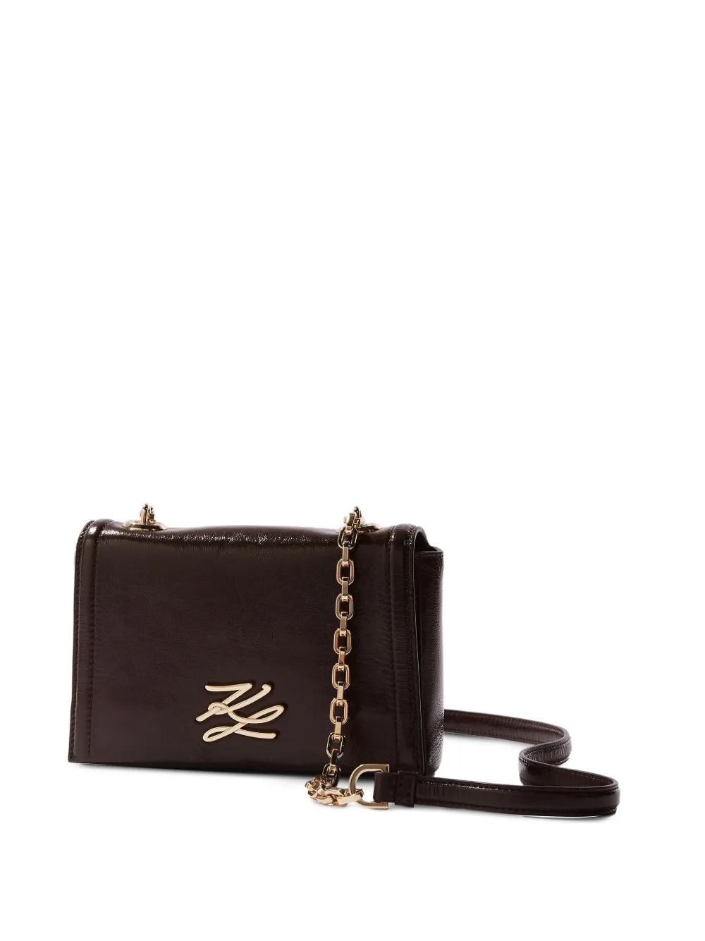 Karl Lagerfeld Kleine K Autograph Aaplak crossbodytas Bruin
