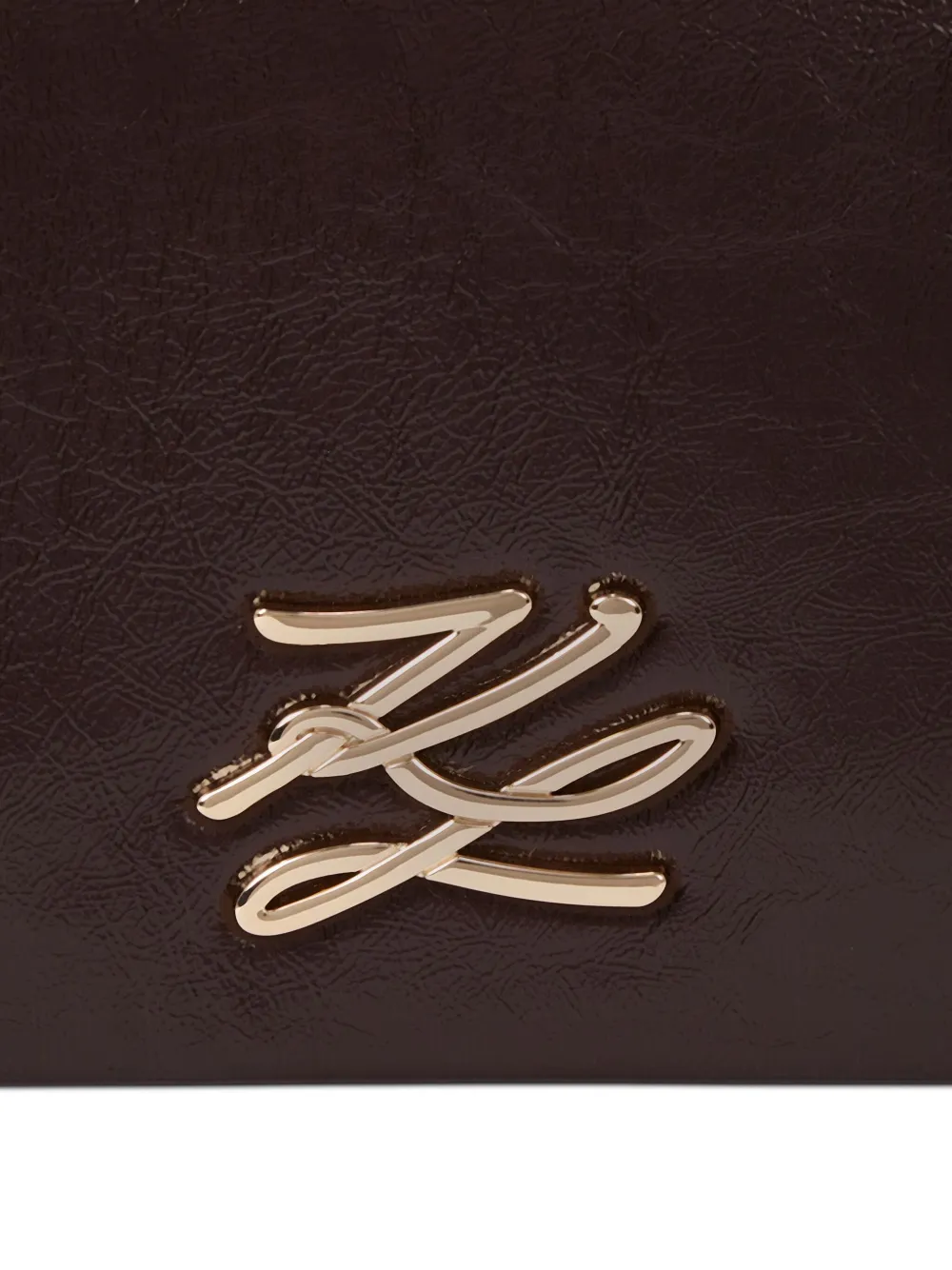 Karl Lagerfeld Kleine K Autograph Aaplak crossbodytas Bruin