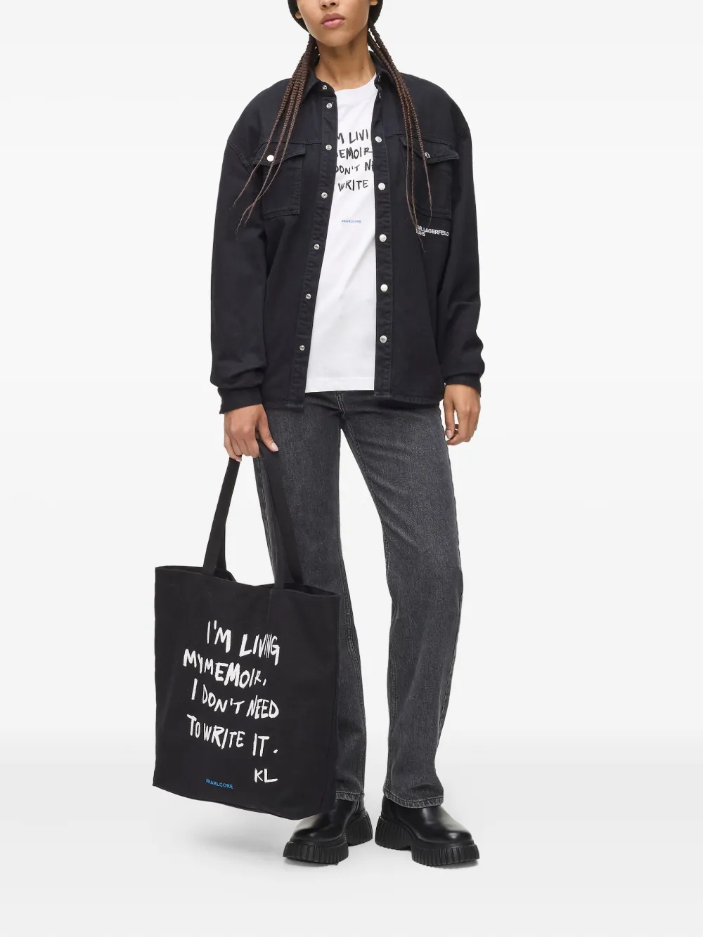 Karl Lagerfeld Jeans slogan-print organic-cotton t-shirt | T-Shirts & Jersey Shirts | Image 2