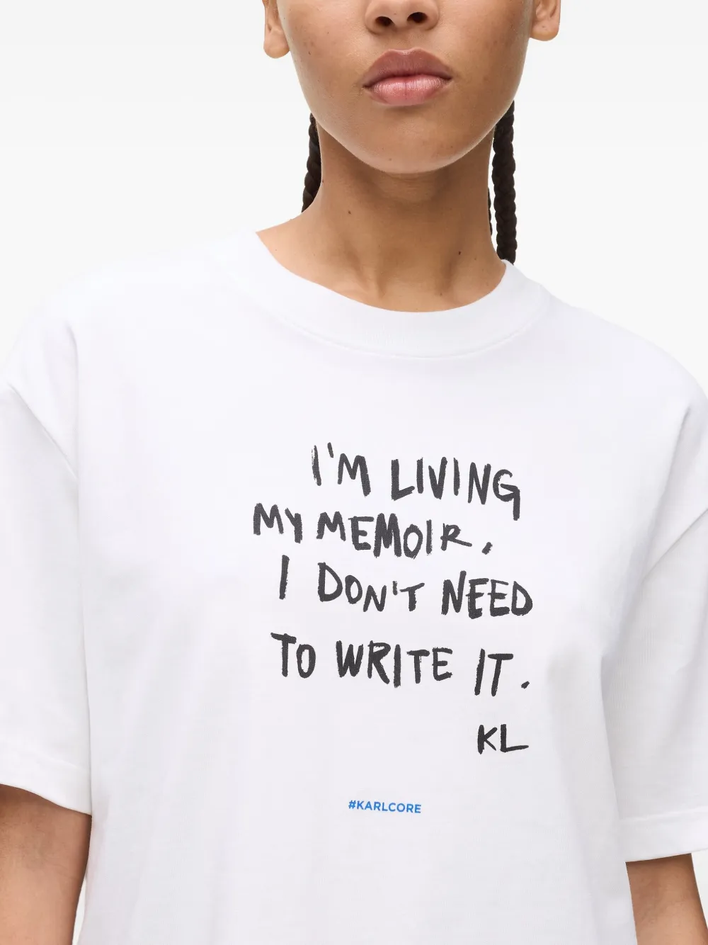 Karl Lagerfeld Jeans T-shirt met tekst Wit