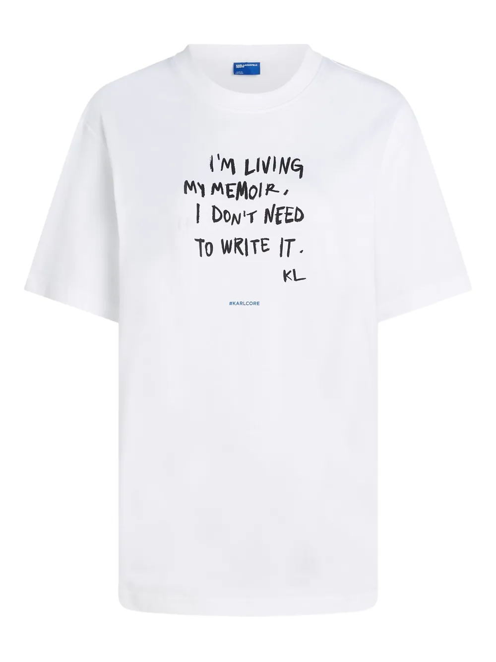 Karl Lagerfeld Jeans slogan-print organic-cotton t-shirt | White | Image 1