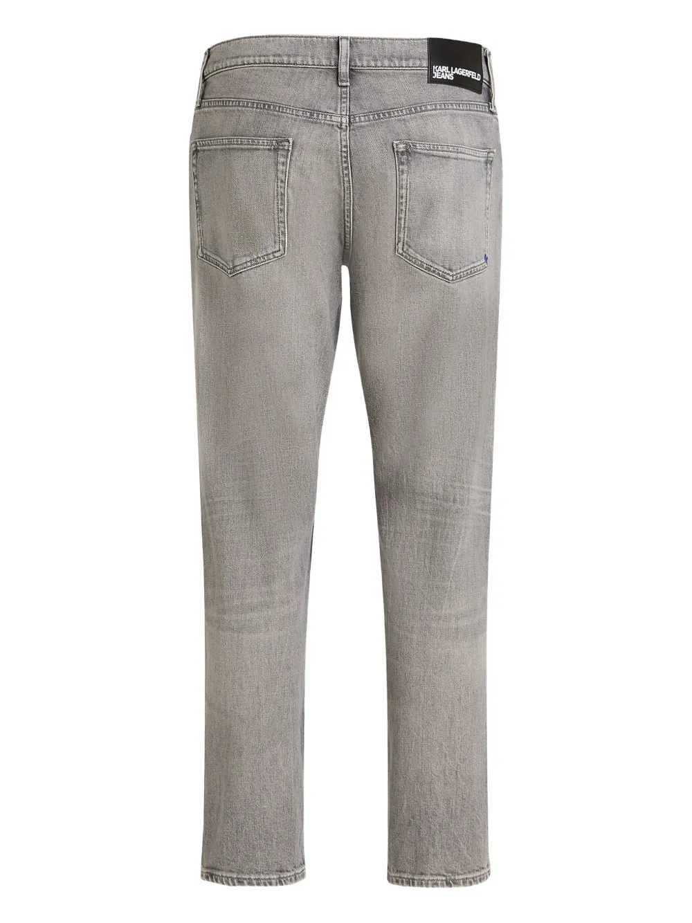 Karl Lagerfeld Jeans Cotton Tapered Jeans In Gray