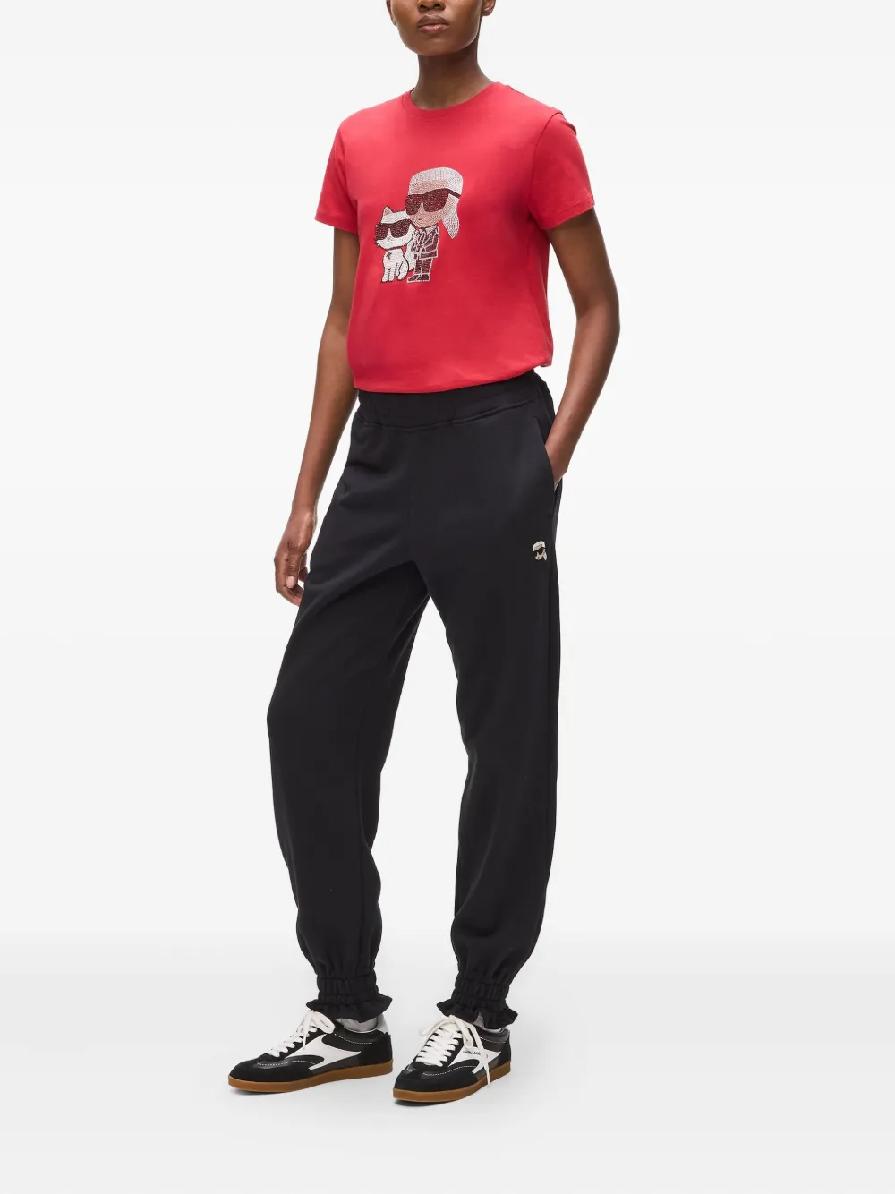 Karl Lagerfeld Joggingbroek met Ikon-patch Zwart