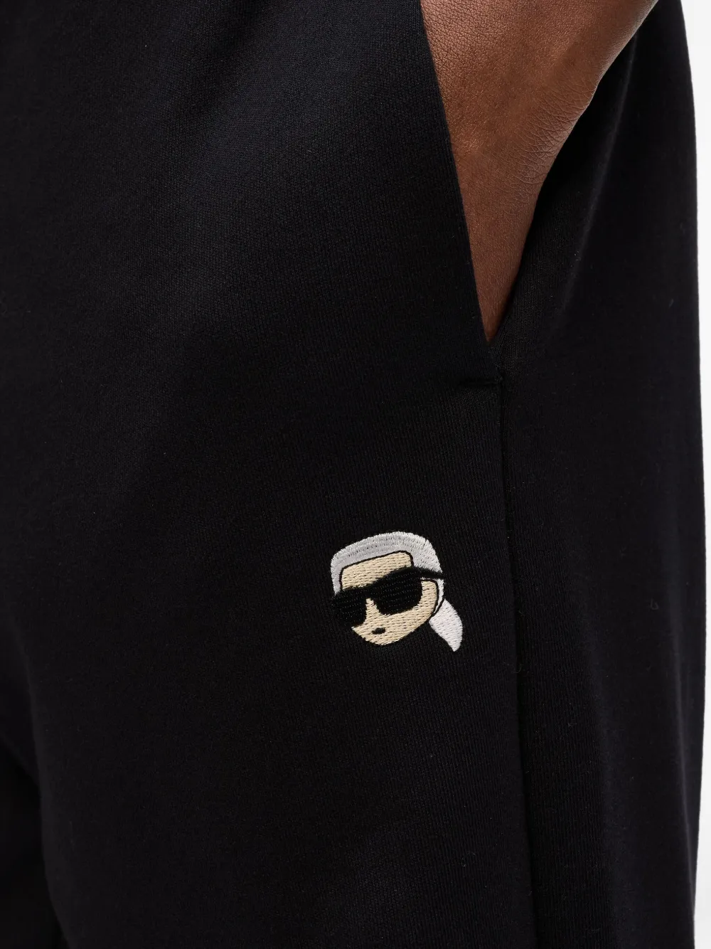 Karl Lagerfeld Joggingbroek met Ikon-patch Zwart