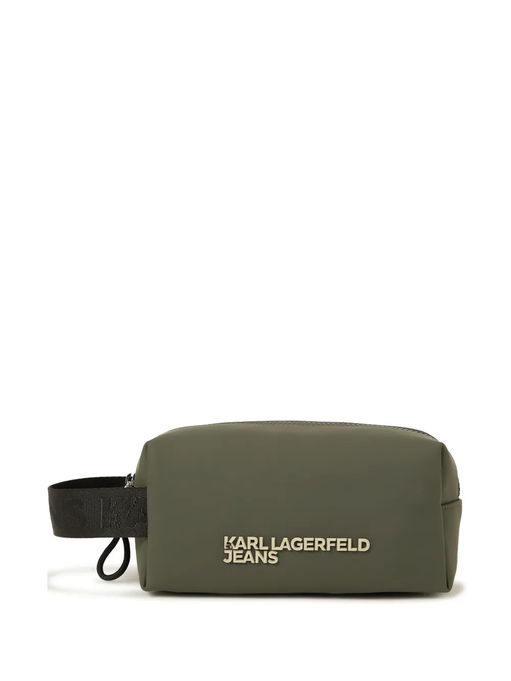 Karl Lagerfeld Jeans ロゴディテール トラベルポーチ - グリーン Karl Lagerfeld Jeans ロゴディテール トラベルポーチ - グリーン