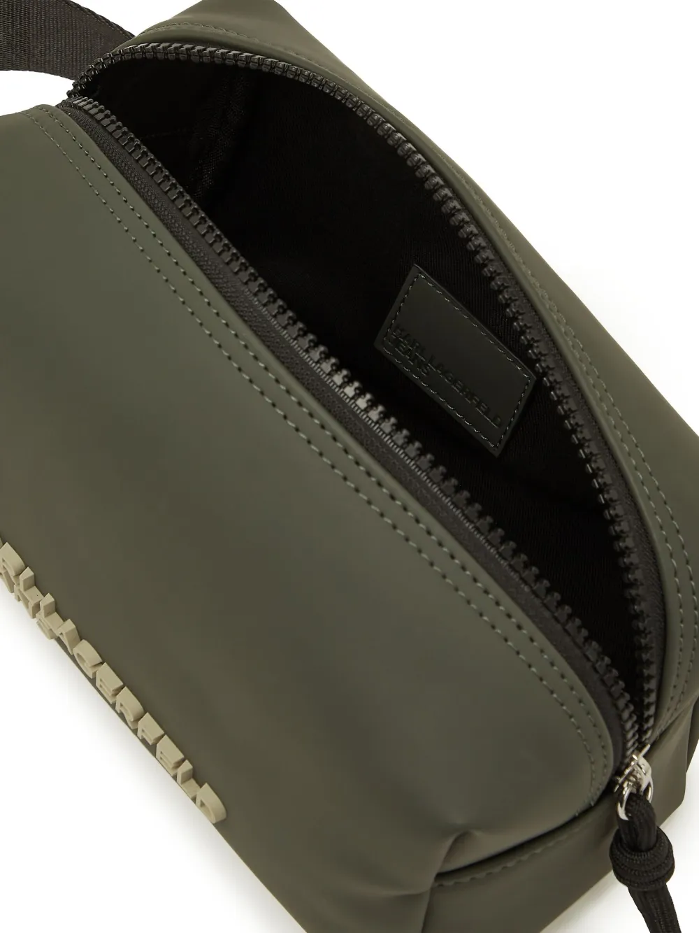 Karl Lagerfeld Jeans Toilettas met logo Groen