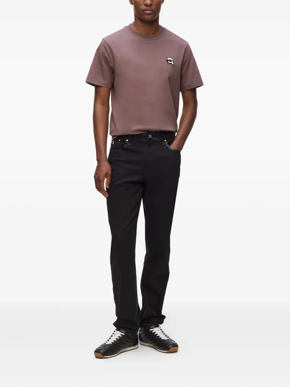 Karl Lagerfeld T-shirt met logo - Paars