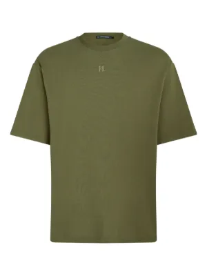 Helmut Lang logo-print Cotton T-shirt | Green | FARFETCH