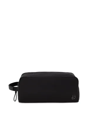 Michael Kors Necessaire Brooklyn Com Placa De Logo | Preto