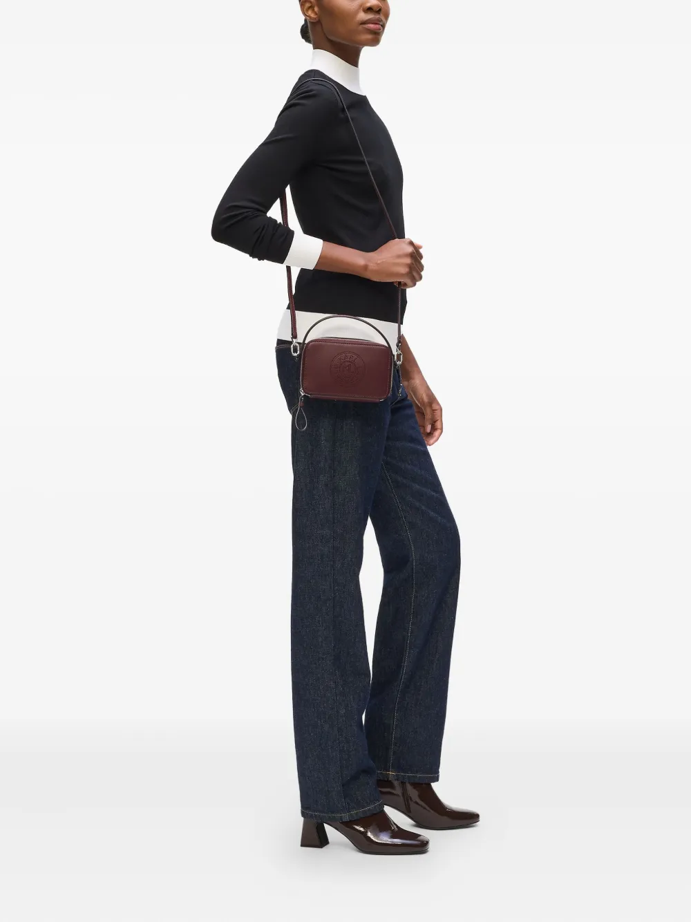 Karl Lagerfeld K/Circle crossbodytas met handvat - Rood