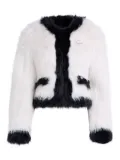 Karl Lagerfeld two-tone faux-fur jacket - White