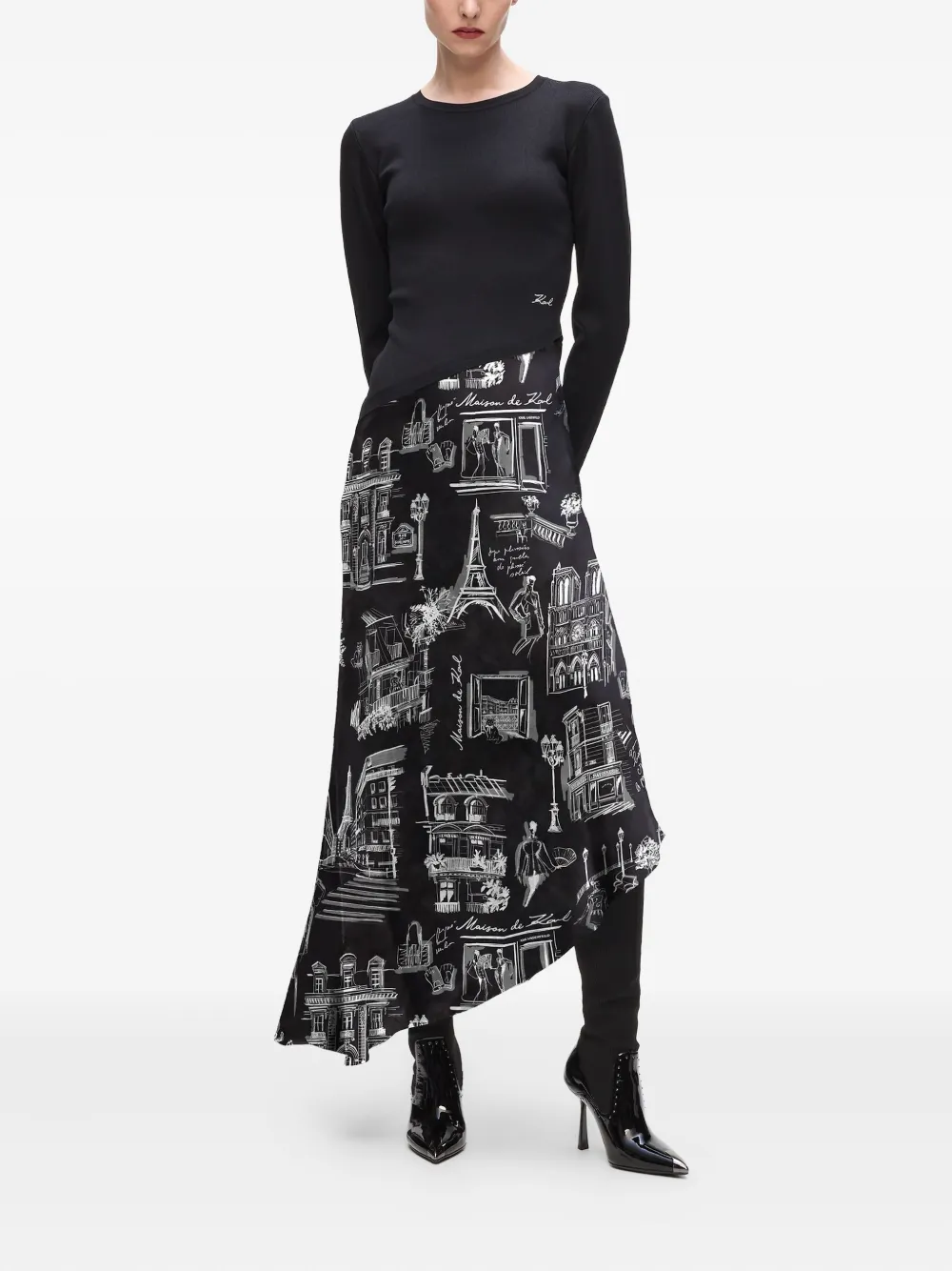 Karl Lagerfeld vestido midi con diseño asimétrico | Vestidos de día | Image 2