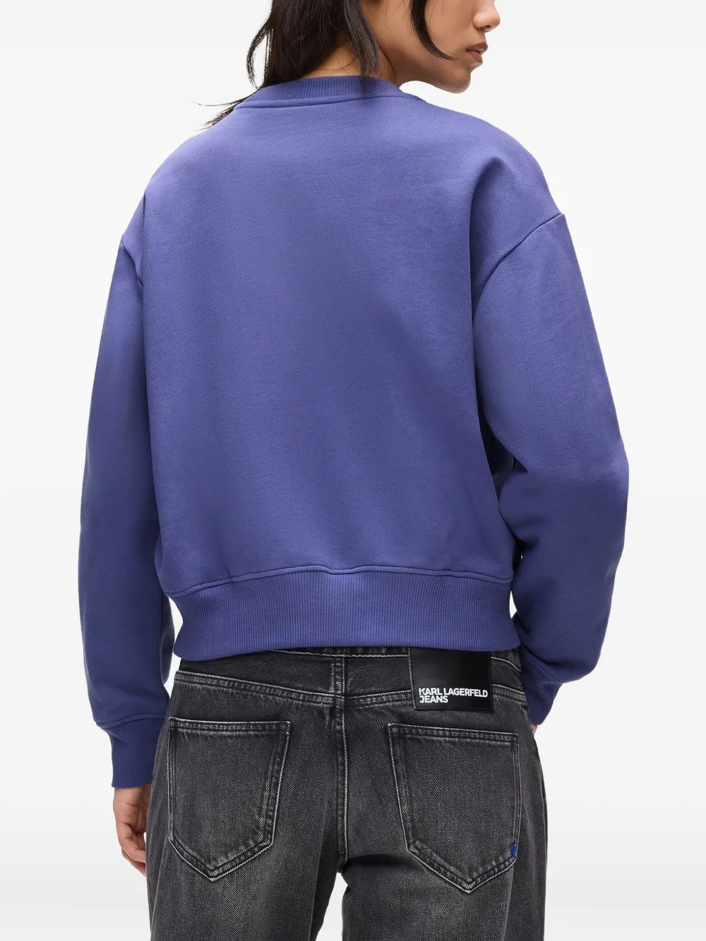 Karl Lagerfeld Jeans Sweater met logo Blauw