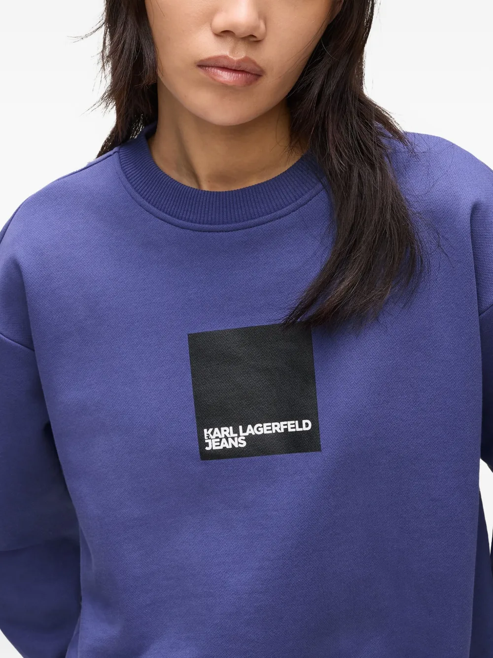 Karl Lagerfeld Jeans Sweater met logo Blauw