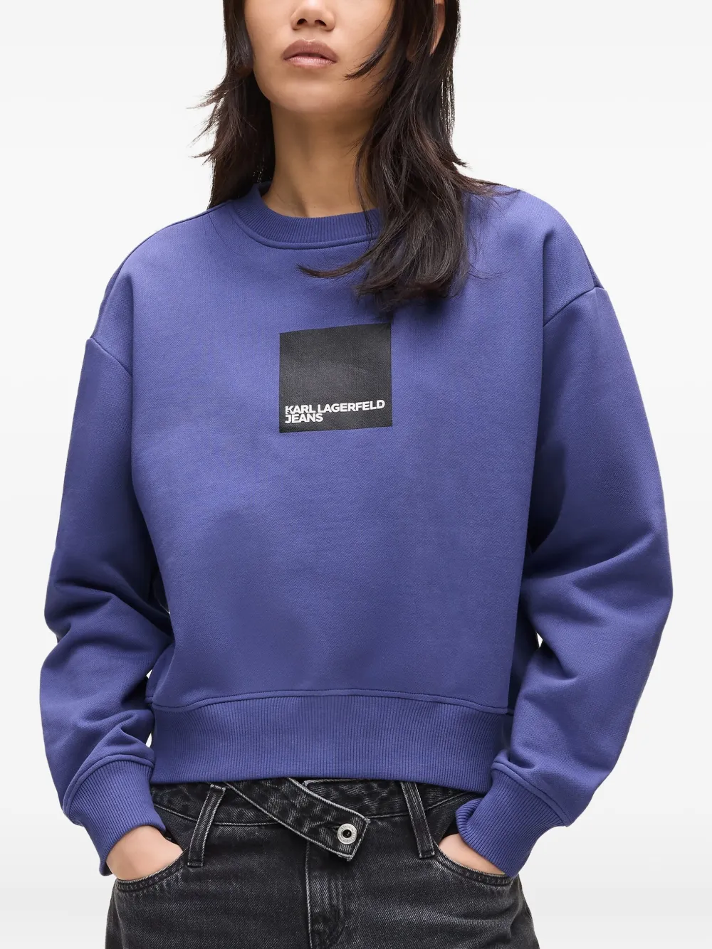 Karl Lagerfeld Jeans Sweater met logo Blauw