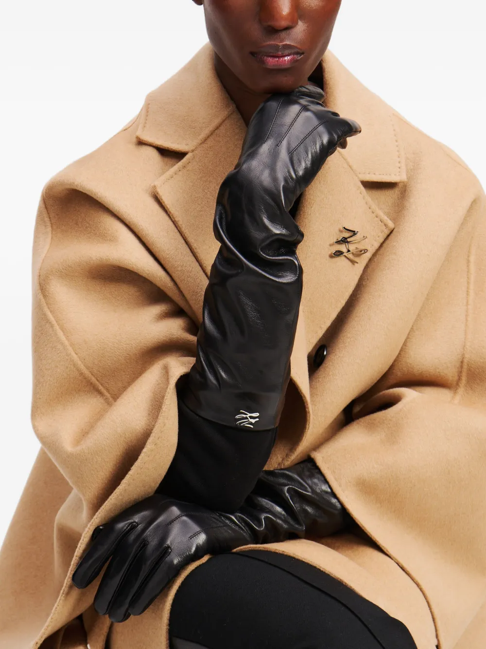 Karl Lagerfeld Handschoenen met print Zwart