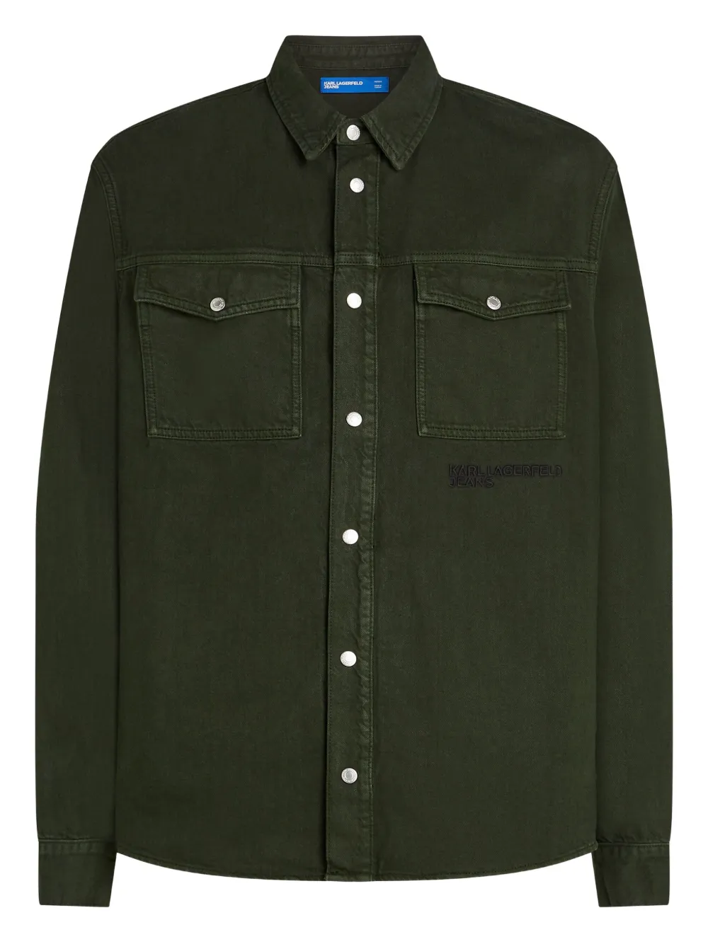 Karl Lagerfeld Jeans flap-pocket shirt | Green | Image 1