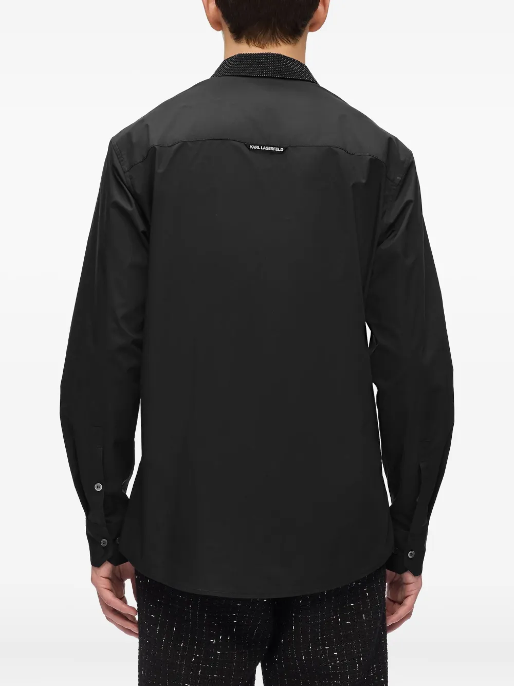 Karl Lagerfeld Overhemd met verfraaide kraag Zwart