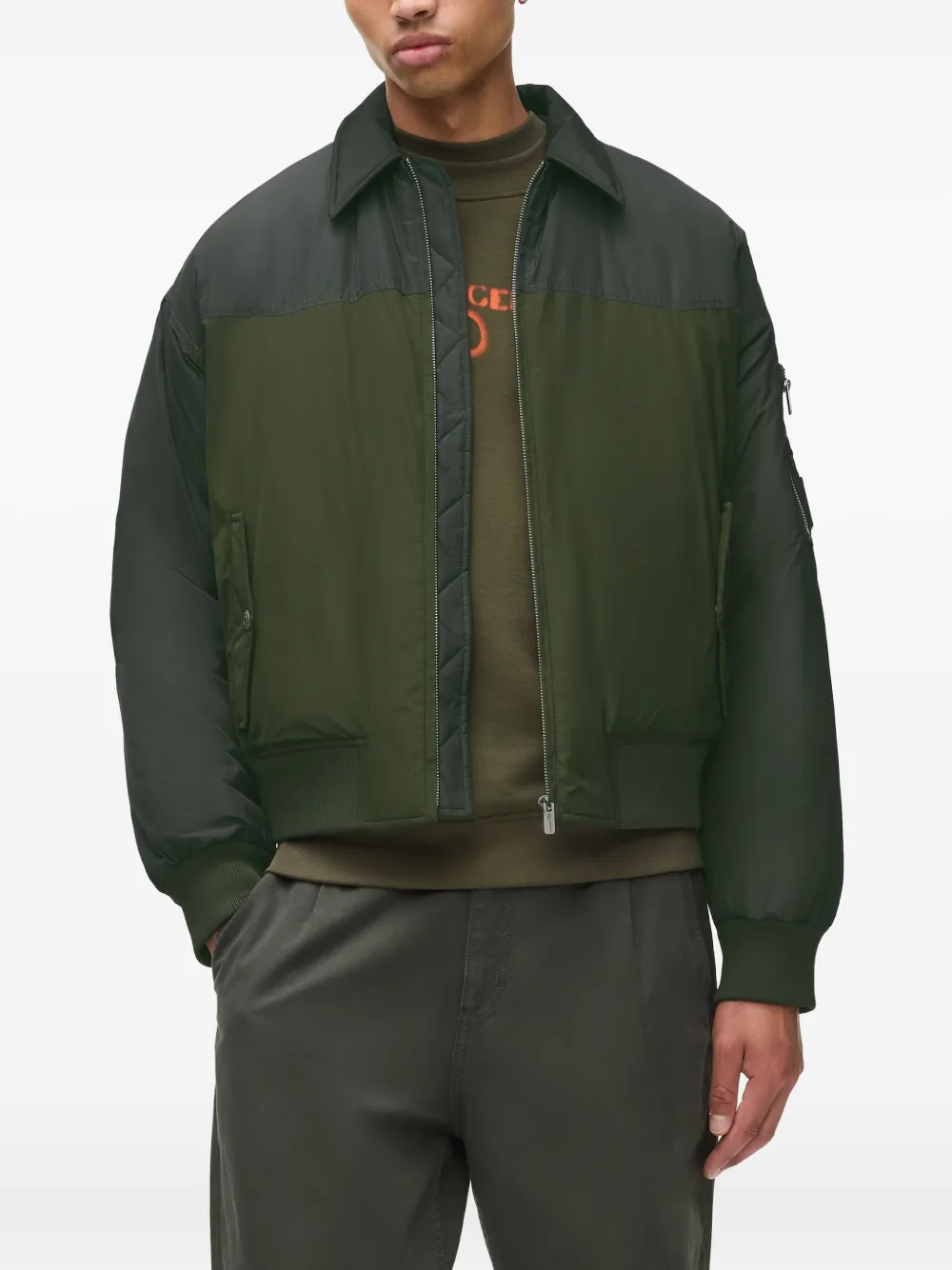 Karl Lagerfeld Jeans Gewatteerd bomberjack Groen