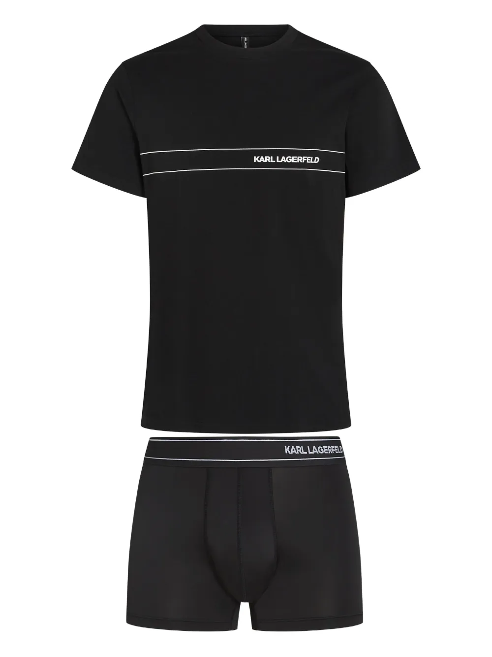 Karl Lagerfeld pack de dos playeras con logo estampado | negro | Image 1