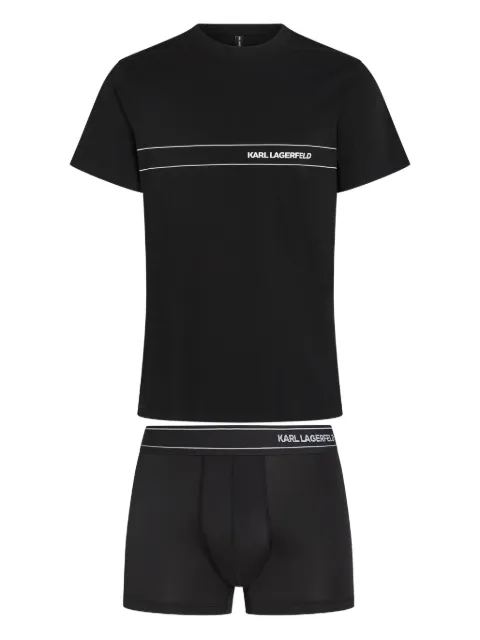 Karl Lagerfeld Kit 2 camisetas com estampa de logo