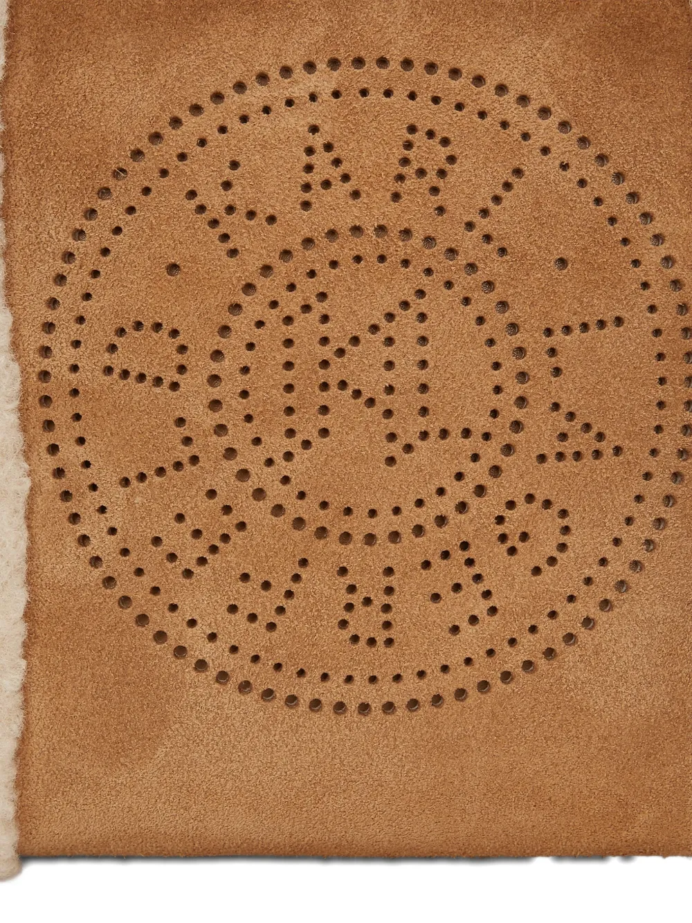 Karl Lagerfeld Small K/circle Bucket Shearling Bag In Brown