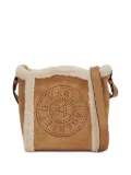 Karl Lagerfeld small K/Circle bucket shearling bag - Brown