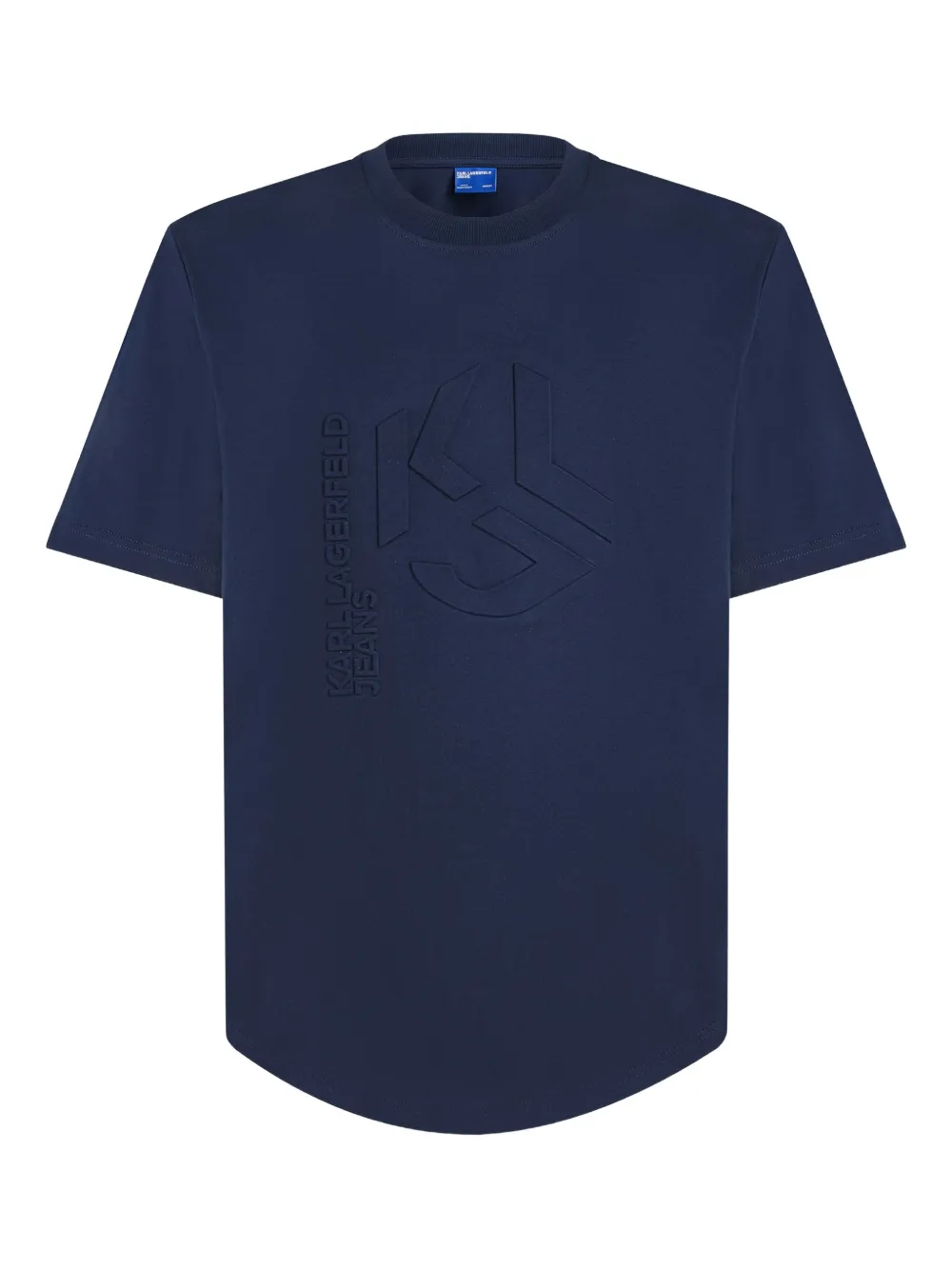 Karl Lagerfeld Jeans Logo-embossed T-shirt In Blue