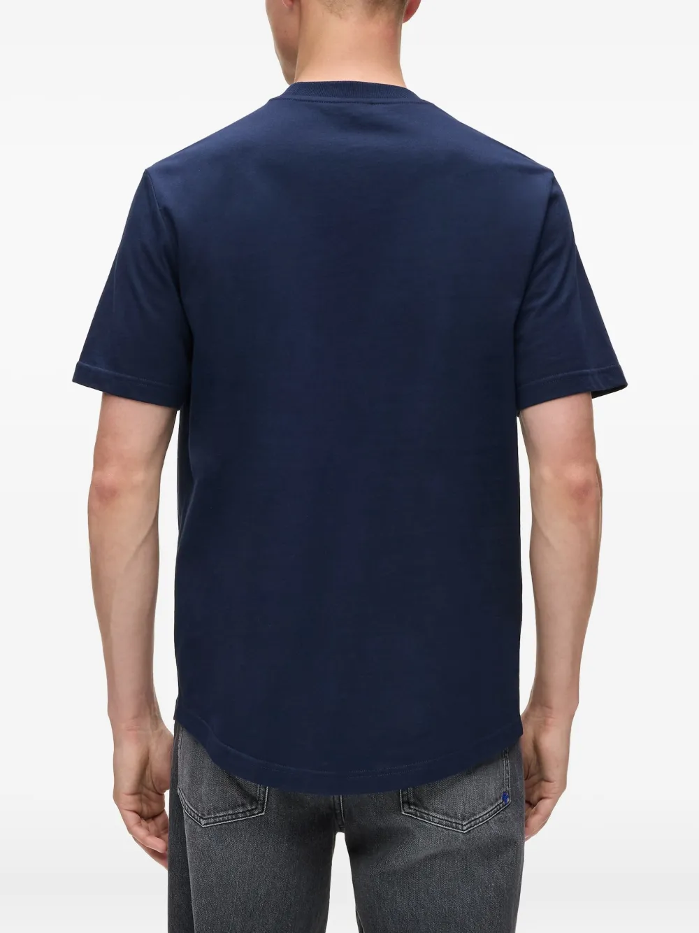 Karl Lagerfeld Jeans T-shirt met logo-reliëf Blauw