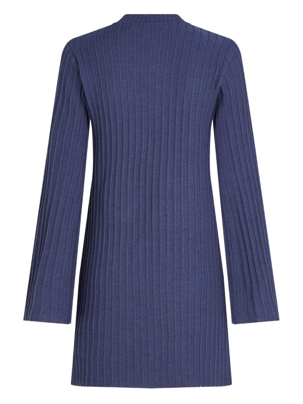 Karl Lagerfeld Jeans Geribbelde jurk met hoge hals Blauw