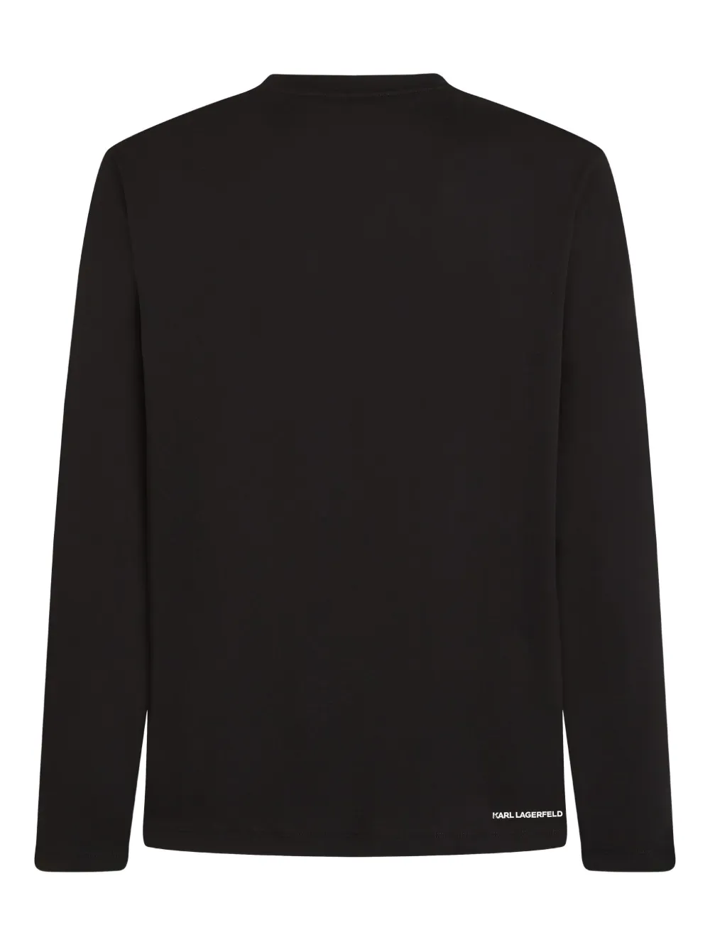 Karl Lagerfeld Ikon katoenen T-shirt met lange mouwen - Zwart