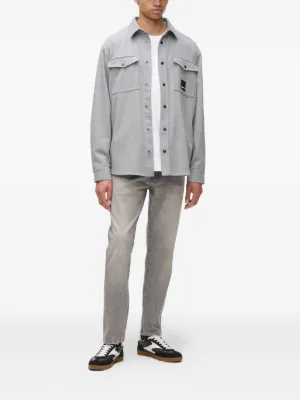 Camisa Manga Corta Karl Lagerfeld Jeans - Algodón 100%, Bolsillo, Ajuste Regular, Hombre