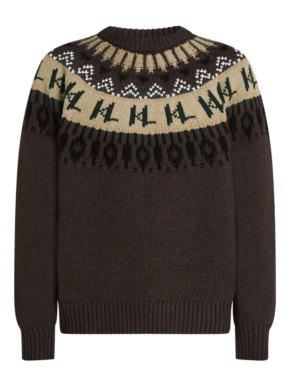 Karl Lagerfeld Fair Isle pattern sweater | Brown | Image 1