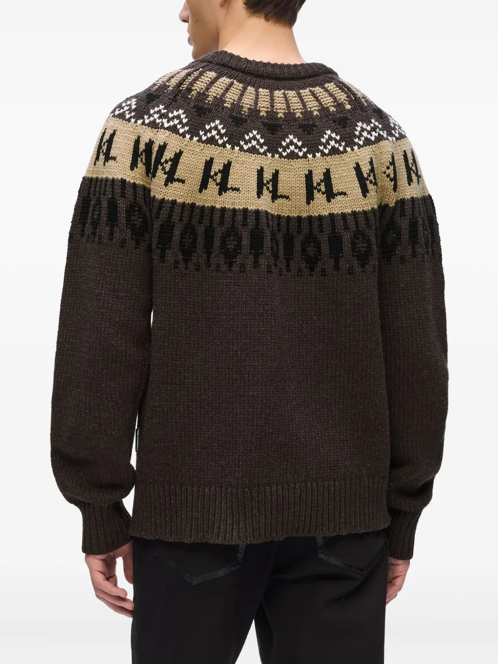 Karl Lagerfeld Trui met patroon Bruin