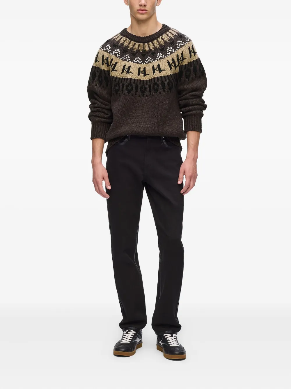 Karl Lagerfeld Trui met patroon - Bruin