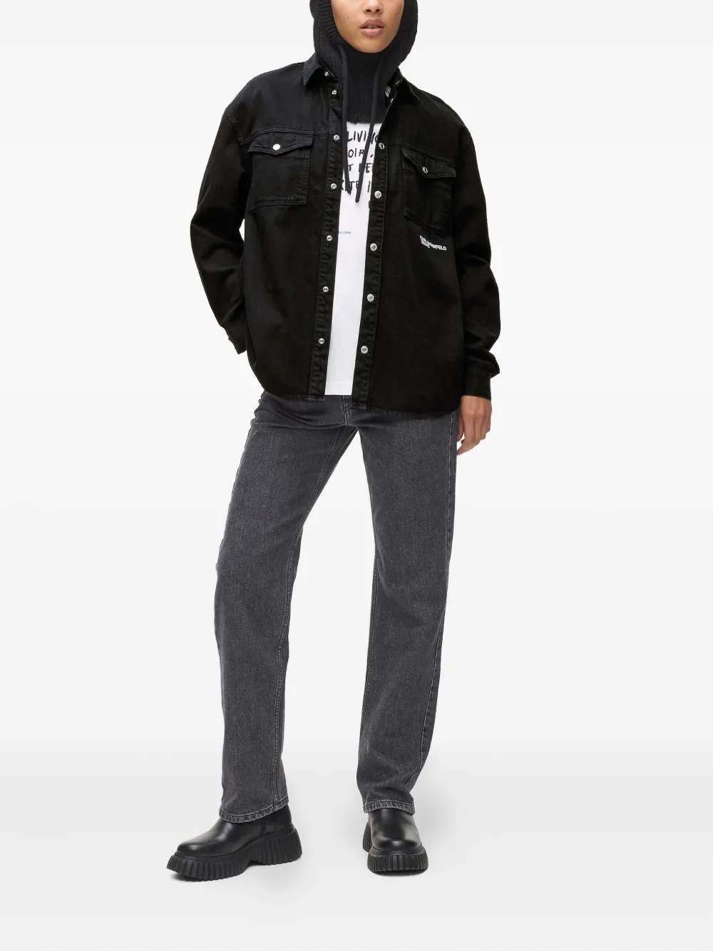 Karl Lagerfeld Jeans cotton shirt jacket | Denim Jackets | Image 2