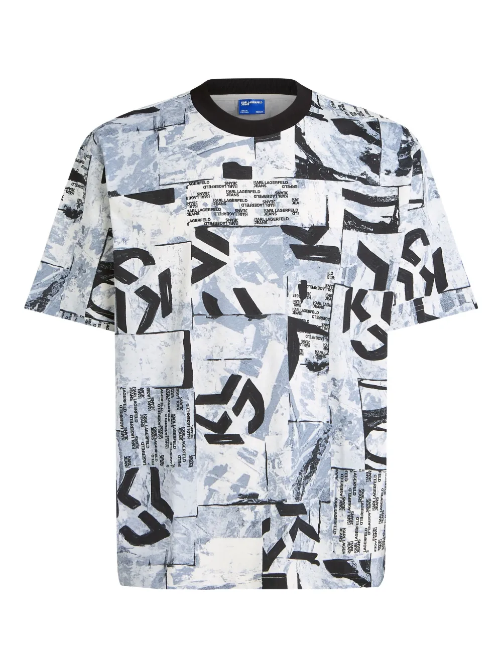 Karl Lagerfeld Jeans All-over Print Cotton T-shirt In White