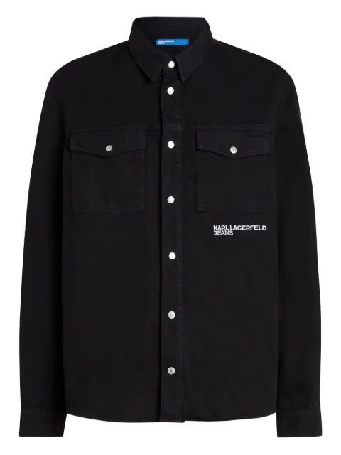 Karl Lagerfeld Jeans Karlism slogan-print denim overshirt