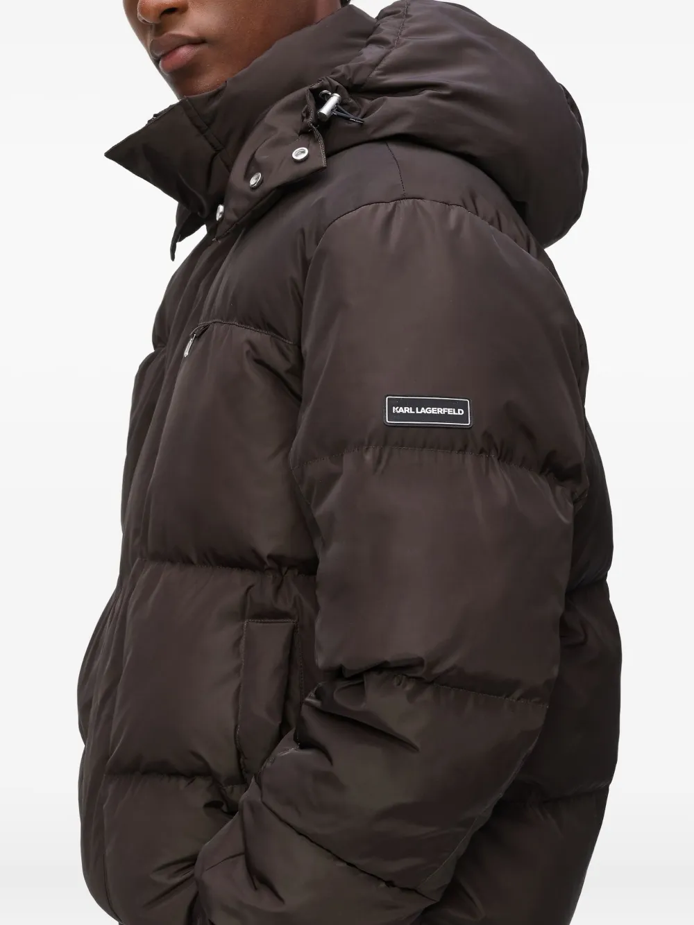 Karl Lagerfeld Donsjack met capuchon Bruin