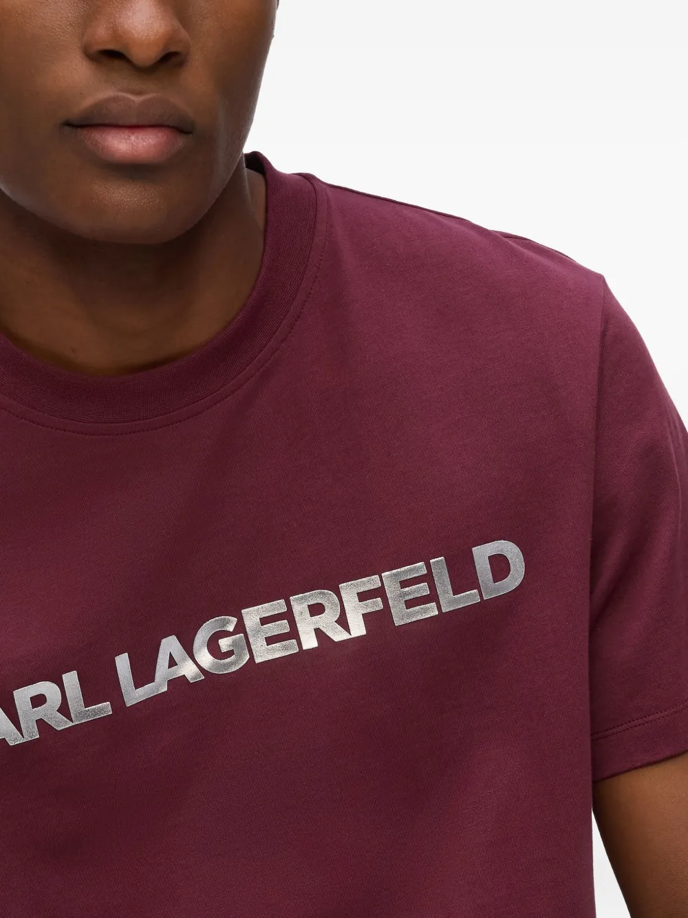 Karl Lagerfeld T-shirt met logoprint Rood