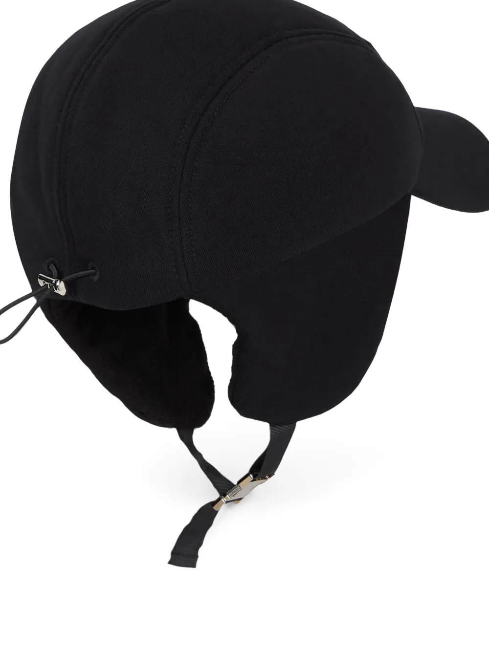 Karl Lagerfeld Jeans Hoed met logopatch en oorkleppen Zwart